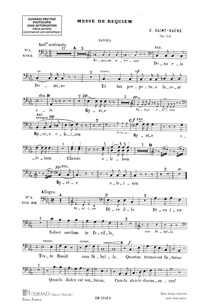 Messe De Requiem Choeurs Basses